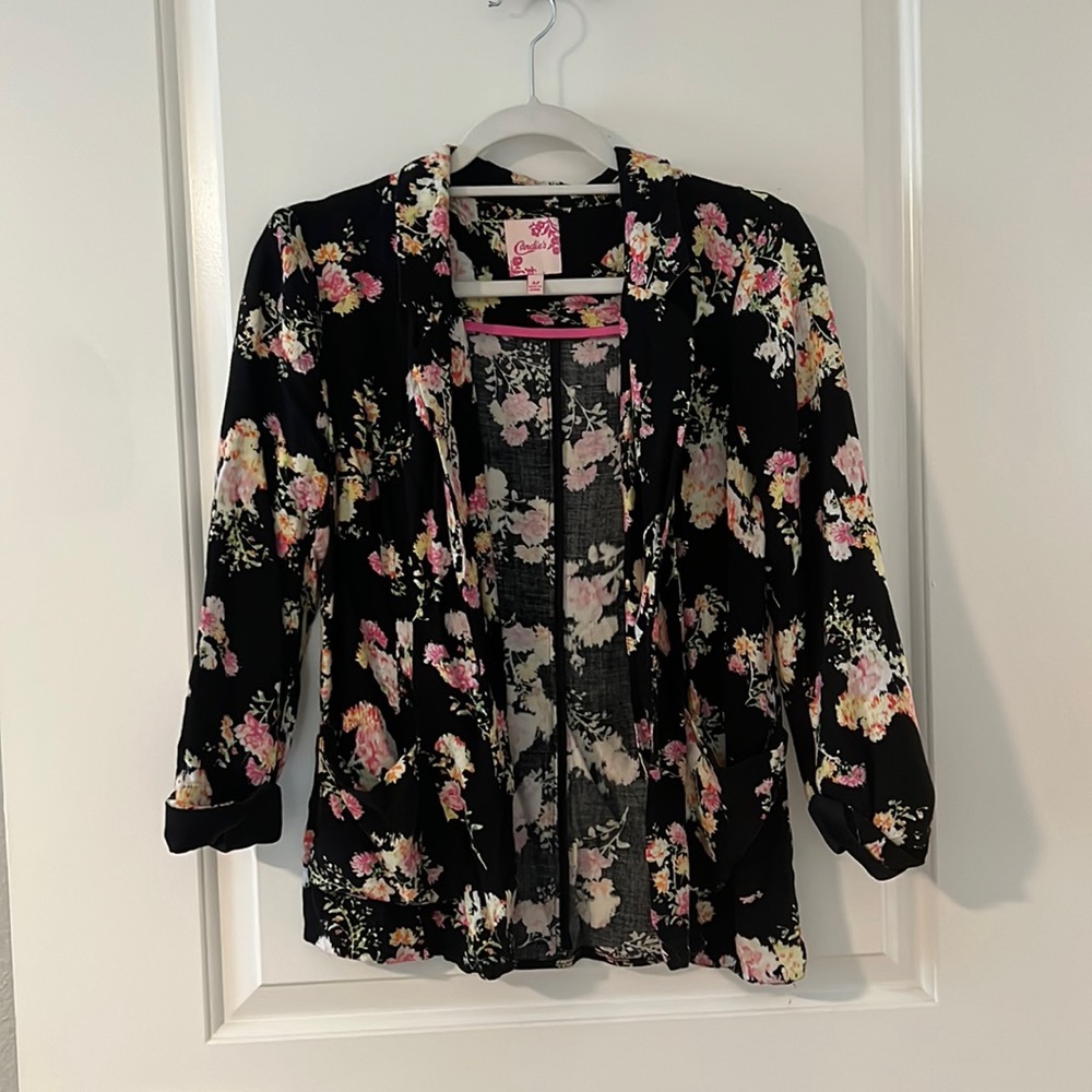Candies black/floral blazer